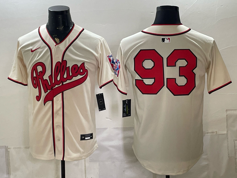 Men 2026 Philadelphia Phillies #93 cream Game Nike MLB Jersey 082600->philadelphia phillies->MLB Jersey